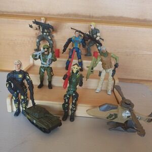 Lanard Action Figure Corps Elite Bundle of 7 all with Mismatched Weapons